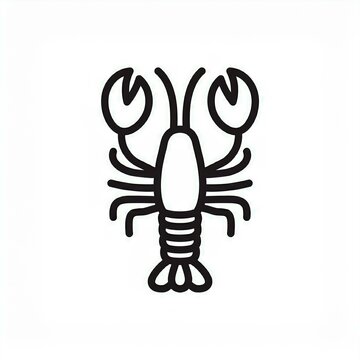 recommend clip art: lobster black icon isolated on white