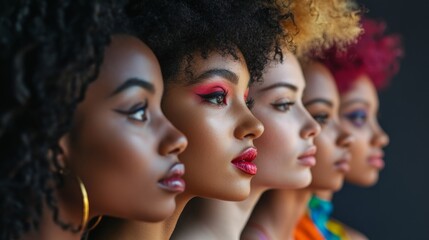 Obraz premium Inclusivity, Celebrate diversity in all forms cultural, racial, and body types continue to perform strongly. Featuring multi ethnic groups, and LGBTQ+ communities.