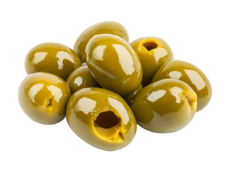 Close Up of Green Olives with Pits Removed