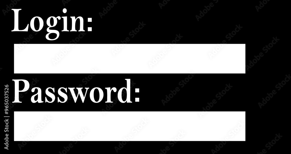 Poster login and password flat icon. login access secret private password. modern sign in and register page