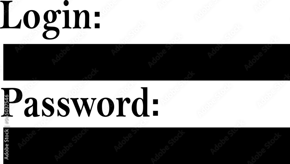 Poster login and password flat icon. login access secret private password. modern sign in and register page