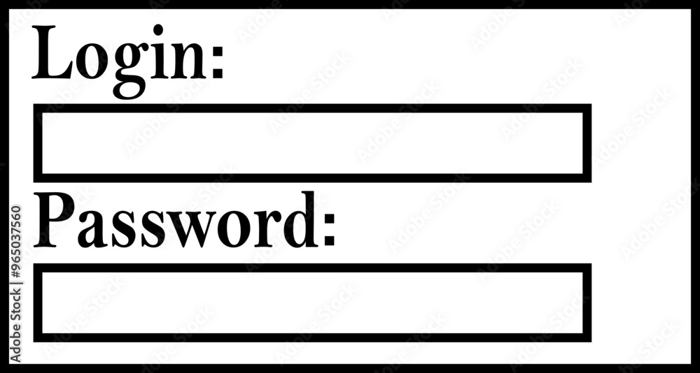 Poster login and password line icon. login access secret private password. modern sign in and register page
