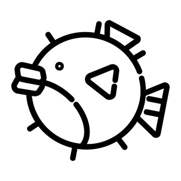 globefish Line Icon