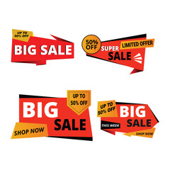 Vector combo offer promotional banner Combo offers labels and sale banner