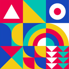 seamless pattern in scandinavian style postcard with Retro clean concept design