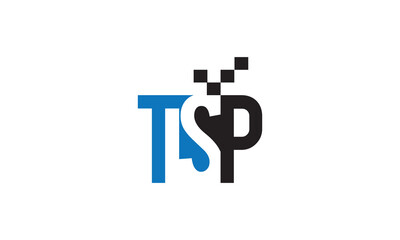 TSP logo monogram, TSP letter logo design. TSP creative initials letter logo concept. TSP letter design.
