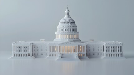 Fototapeta premium Majestic US Capitol Building in Washington DC with Iconic Dome