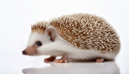 Obraz premium a small hedgehog, isolated on a white background