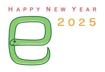 2025年 巳年 年賀状 フォトフレーム付き