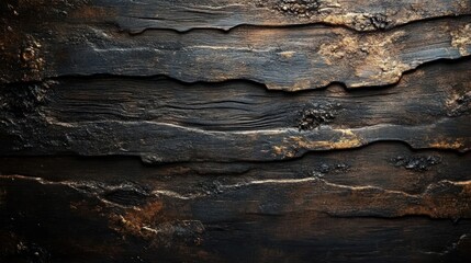A contemporary art piece displaying abstract patterns and textures on a dark surface,