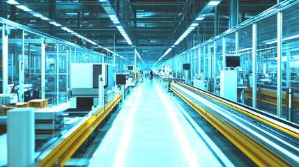 Fototapeta premium Smart factory revolution: AI and robotics ensuring next-gen industrial automation 