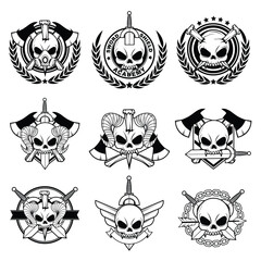 Skull Emblem Bundle Set.eps