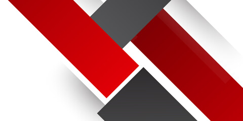 Modern 3d red grey abstract tech geometric shapes background. Color abstract lines trendy geometric...