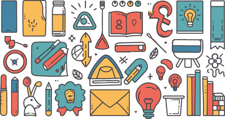 Art, creativity and graphic design related editable stroke outline icons set isolated on white background flat vector illustration