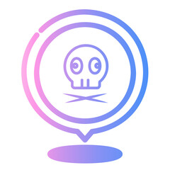 location Line Gradient Icon