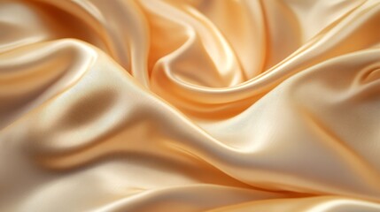 Fototapeta premium Smooth Beige Satin Fabric Texture