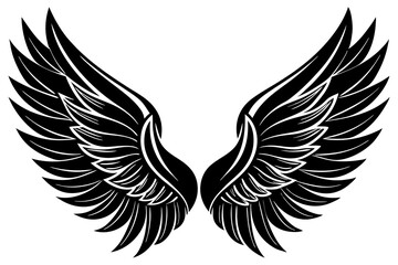 wings silhouette vector	