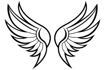 wings silhouette vector	