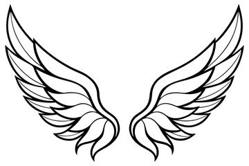 wings silhouette vector	