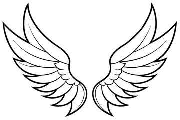 wings silhouette vector	