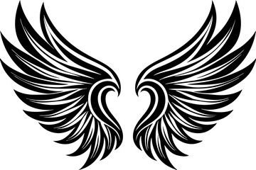 wings silhouette vector	