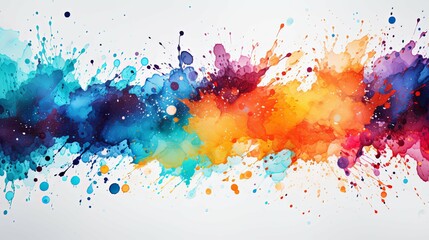 Abstract Watercolor Splash of Vibrant Colors