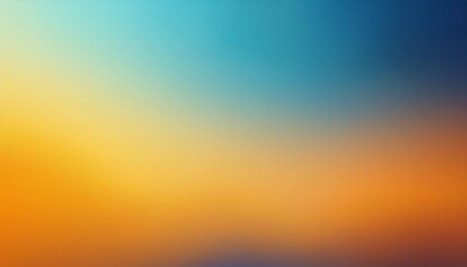 Abstract Gradient Background with Blue, Yellow, and Orange Colors, Blurred Edges, and Light Effects - Minimalist and Simple Design