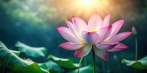 Elegant and serene image of a lotus flower in full bloom , meditation, purity, spirituality, peaceful, zen, nature