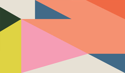 Simple with vintage colors shapes geometric vector background design