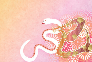 巳　年賀状　干支　背景	