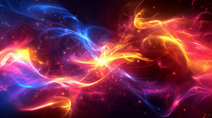 Fototapeta premium A colorful clash of two energies