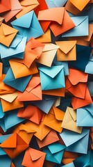 Colorful Envelopes Background.