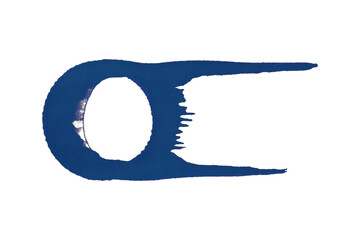 Blue watercolor background. Artistic hand paint. Isolated on transparent background.
