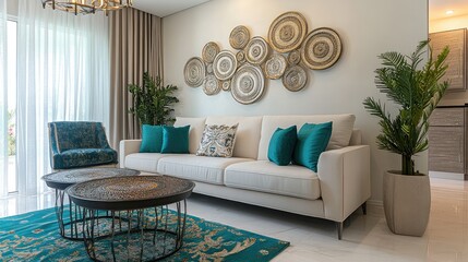Cozy Indian-Inspired Living Room Interior
