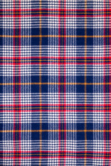cotton fabric with multi-colored checks and stripes