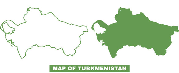 Simple Russia Outline flat map style vector illustration set