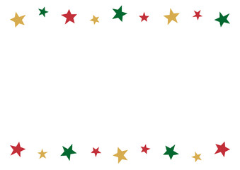 星のフレーム　クリスマスカラー