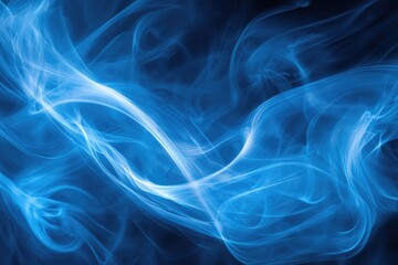 Blue Smoke Art: Abstract Blues Smoke Design Concept in Contemporary Style