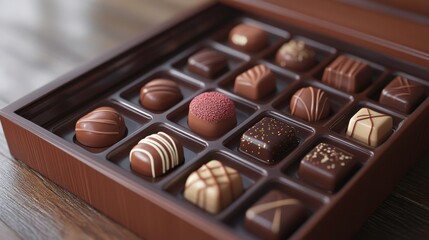 Custom chocolate box with personalized message, sweet and thoughtful, 3D illustration