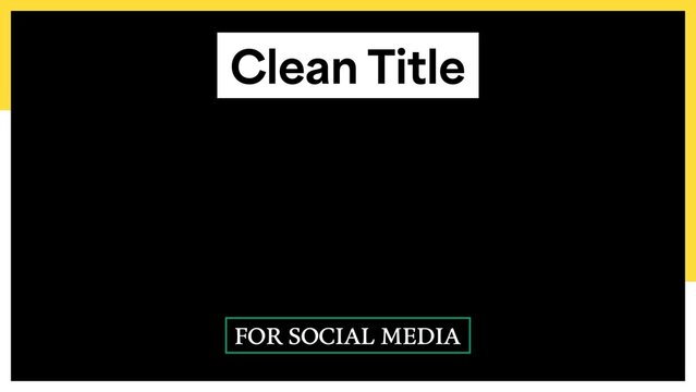 Clean Social Media Frame with Title and Subtitle