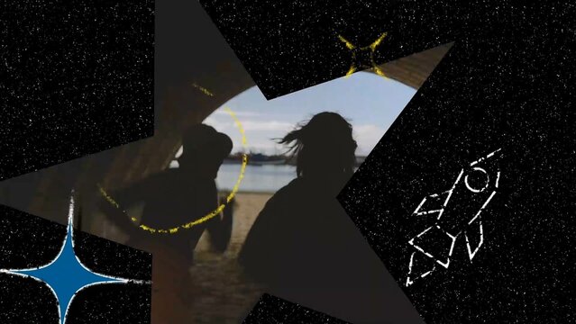 Collage Style Star Transition Element