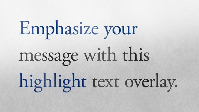 Documentary Editorial Text Type Highlighter with Camera Move