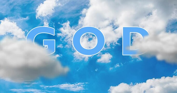 GOD revealed in the clouds; church background; unveiling of GOD religious background