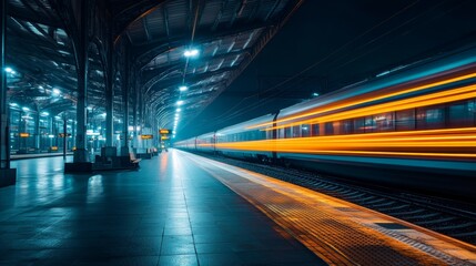 Fototapeta premium station at night