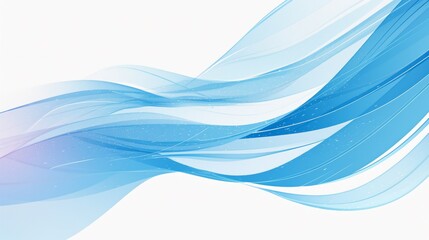 Fototapeta premium Abstract Background with Blue Lines and Waves