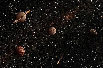 Naklejka premium Beautiful Outer Space View