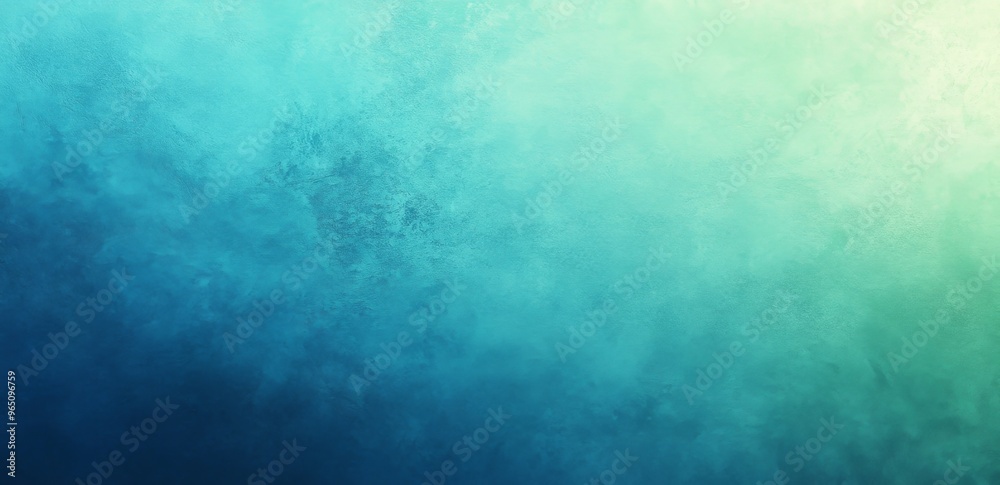 Wall mural blue and green gradient background with grainy texture, soft and blurred wallpaper ideal for design,