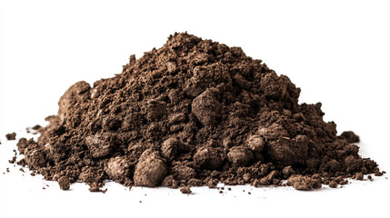 A close-up view of fresh, dark soil showcasing its rich texture and composition, ideal for gardening or agricultural use