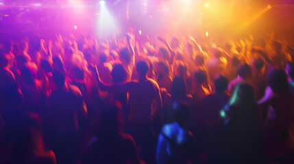 crowd of people dancing at concert