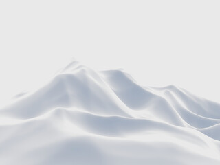 Obraz premium Winter snow mountain. White terrain.